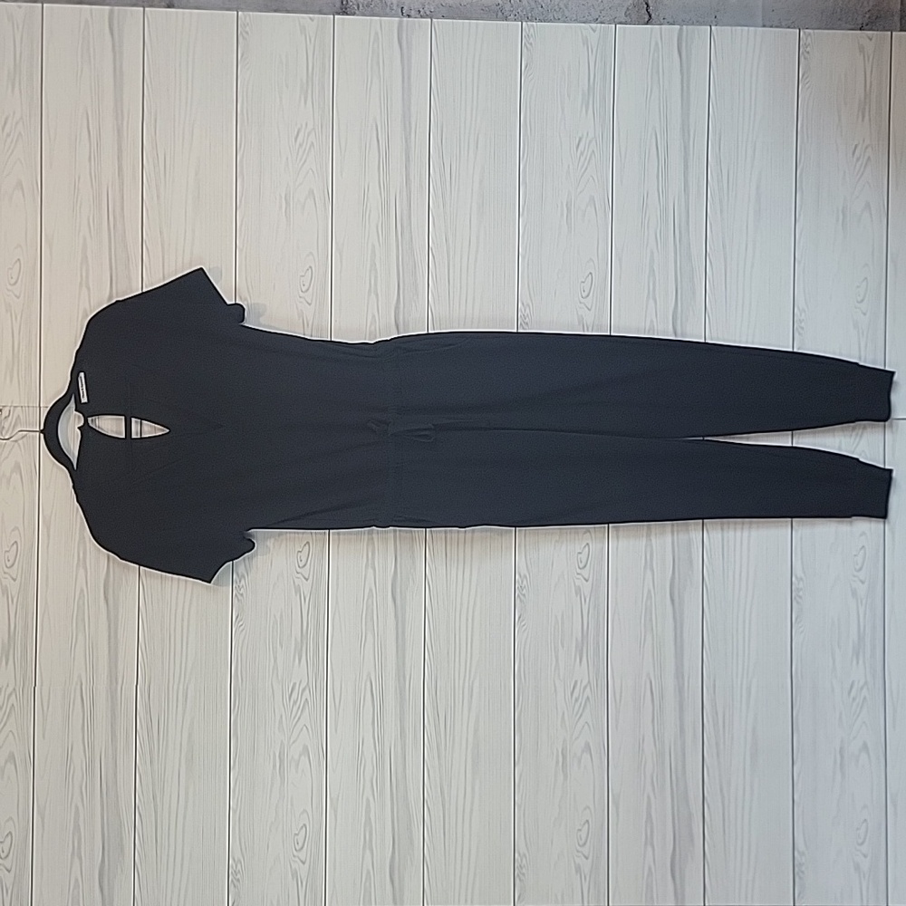 Theo & Spence Summer Drawstring Jumpsuit - Black Womens Size M
